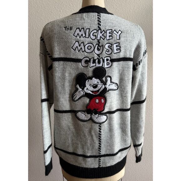 Disney Mickey Mouse Club Grayscale Collection Cardigan Sweater sz Medium EUC - Picture 5 of 7